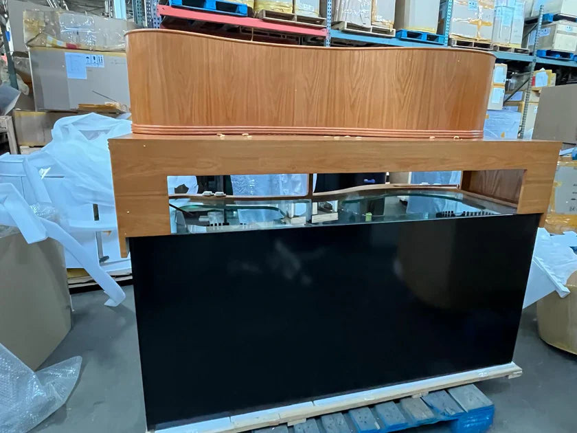 Aqua Vim 170g Glass Wave Reef-Ready Aquarium Set in Golden Oak