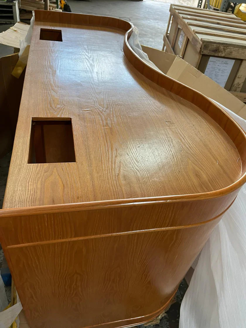 Aqua Vim 170g Glass Wave Reef-Ready Aquarium Set in Golden Oak