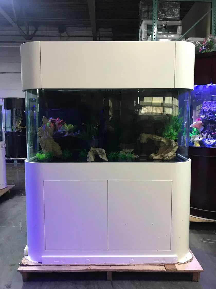 AQUA VIM Panoramic Reef-Ready Aquarium Set in White