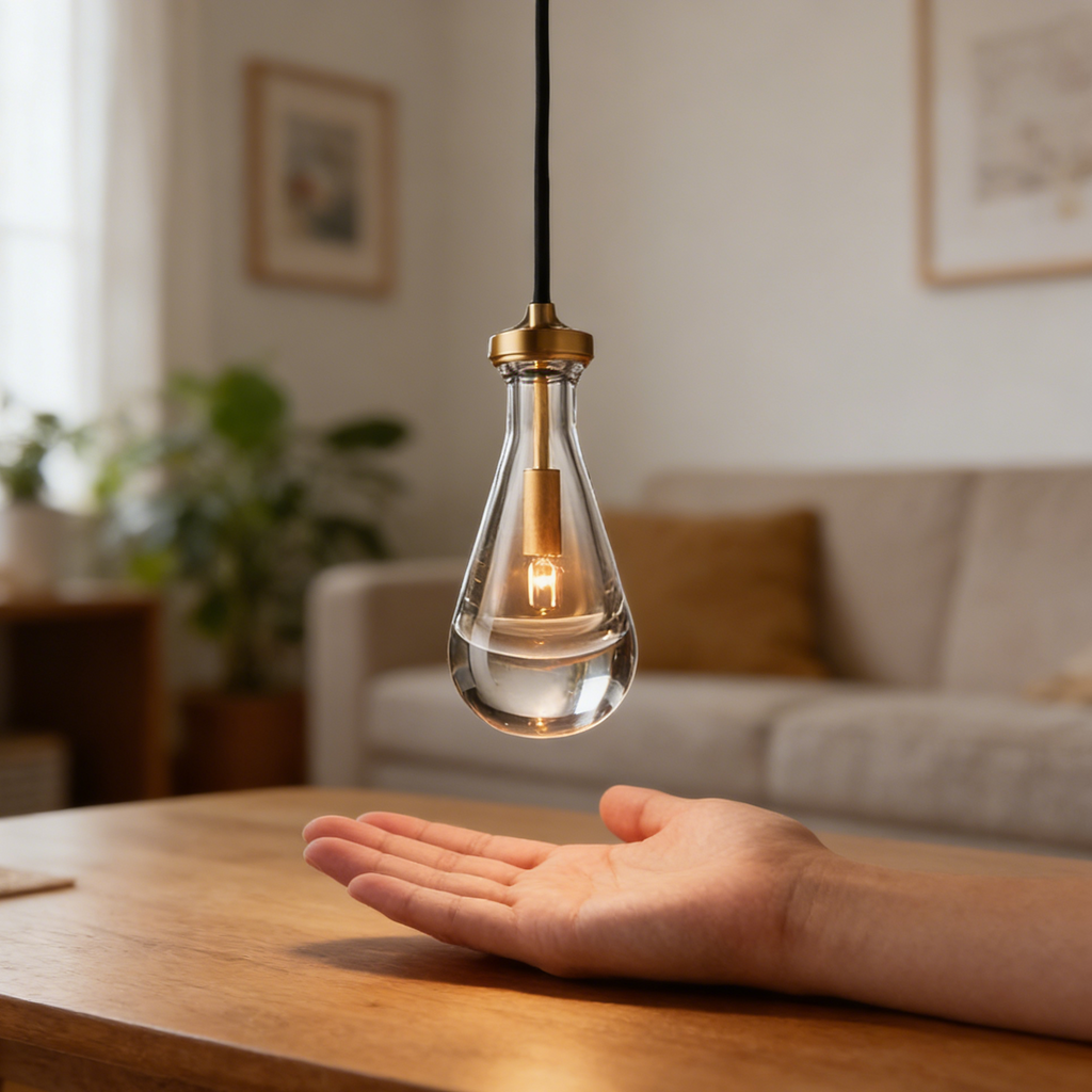 Waterdrop Glass LED Pendant Light