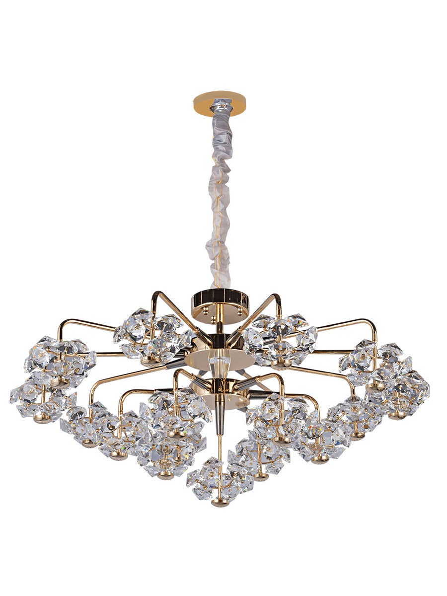 Luxury Crystal Flower Ball Chandelier