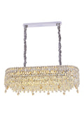 Oval K9 Crystal Pendant Light