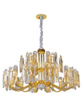 Gold K9 Crystal Chandelier Modern Linear Branch Chandelier