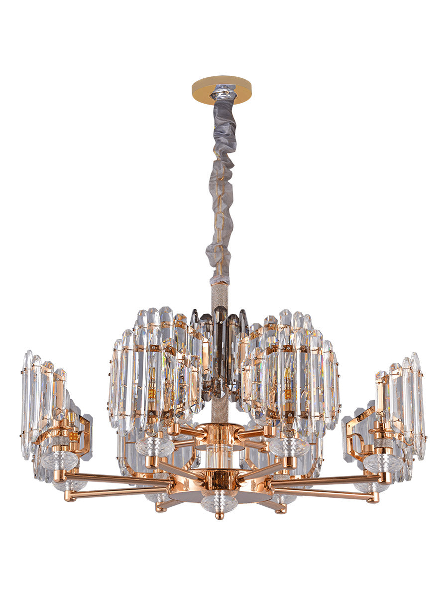 Luxury K9 Crystal Column Chandelier