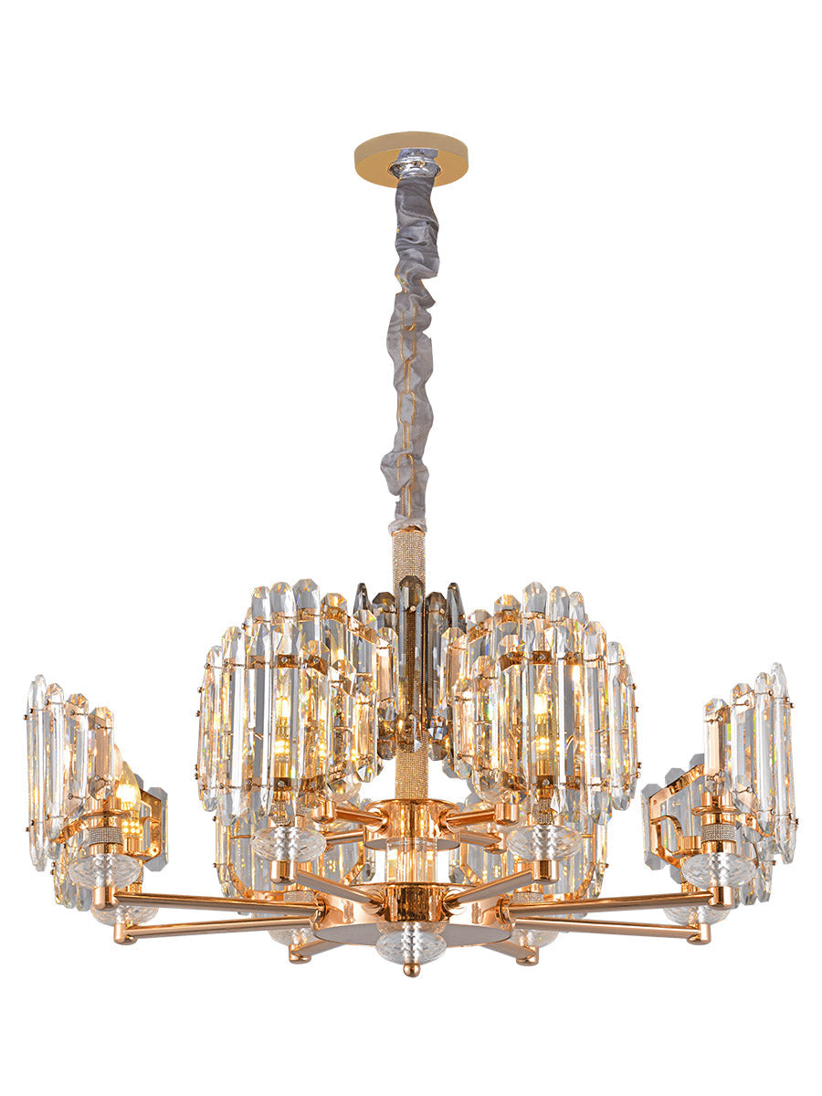 Luxury K9 Crystal Column Chandelier