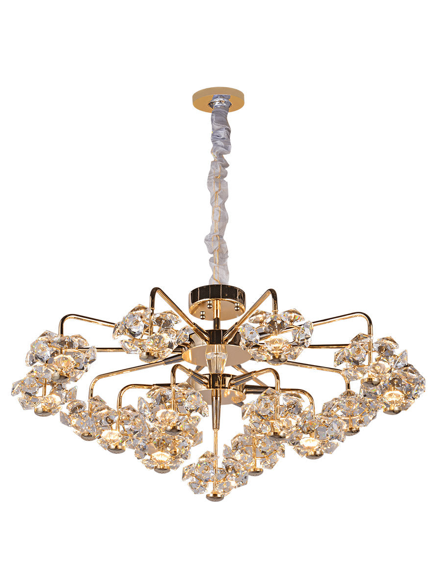 Luxury Crystal Flower Ball Chandelier