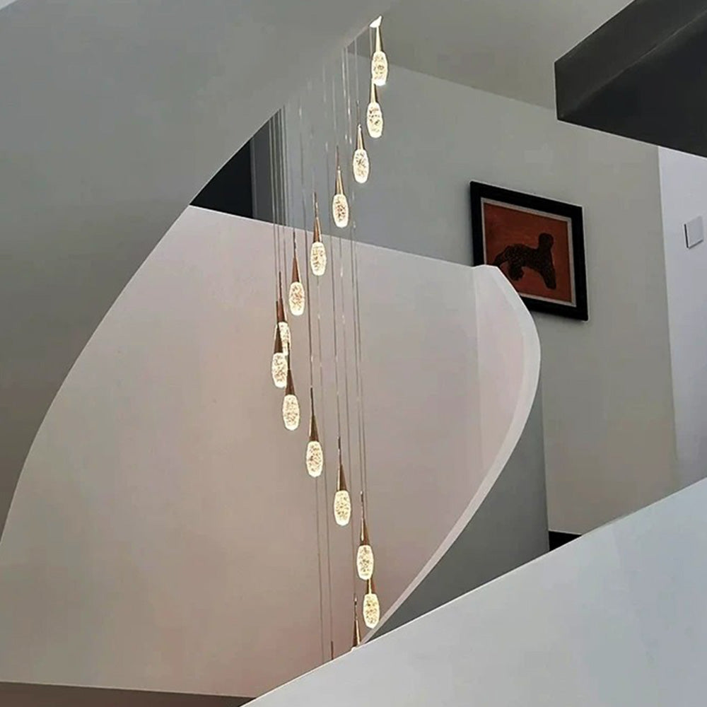 Teardrop LED Stair Pendant Light