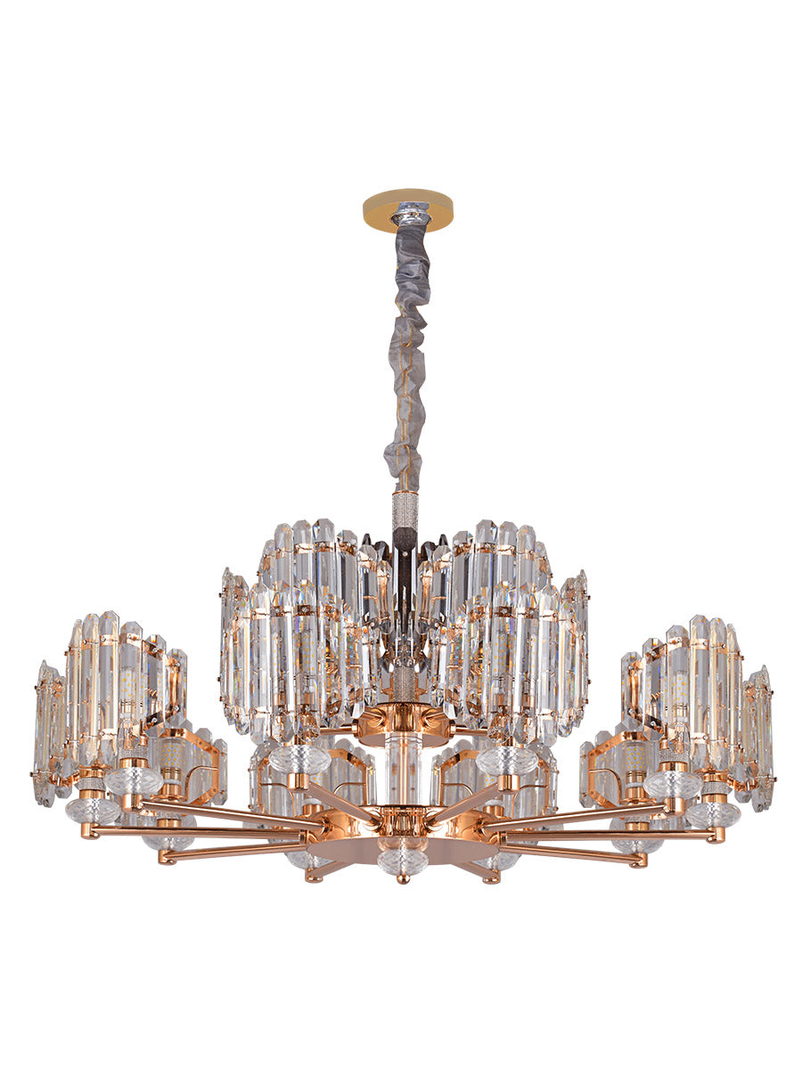 Luxury K9 Crystal Column Chandelier