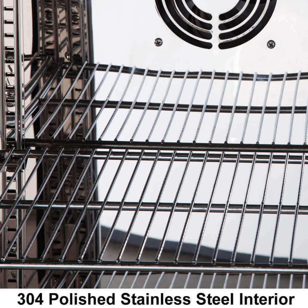 KingsBottle 36-Inch Heating Glass Dual Door Built In Beverage Fridge