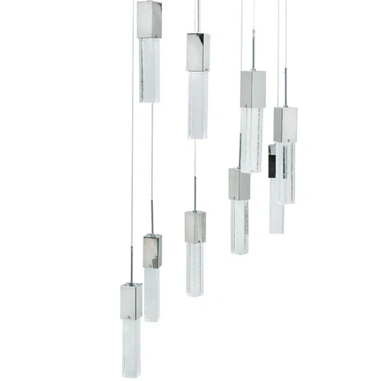Finesse Decor Sparkling Night Chandelier // 9 Light LED Spiral