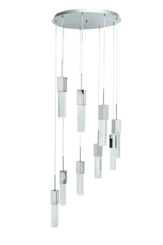 Finesse Decor Sparkling Night Chandelier // 9 Light LED Spiral