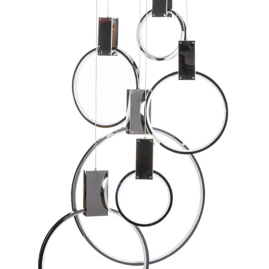 Finesse Decor Hong Kong LED Circular Chandelier // Chrome