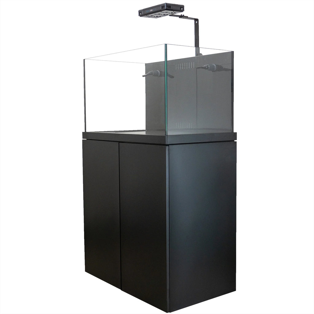 Aqua Dream Coral Reef Aquarium Tempered Glass Fish Tank 90 Gallon Complete Set Black including one Coral light & one Protein Skimmer