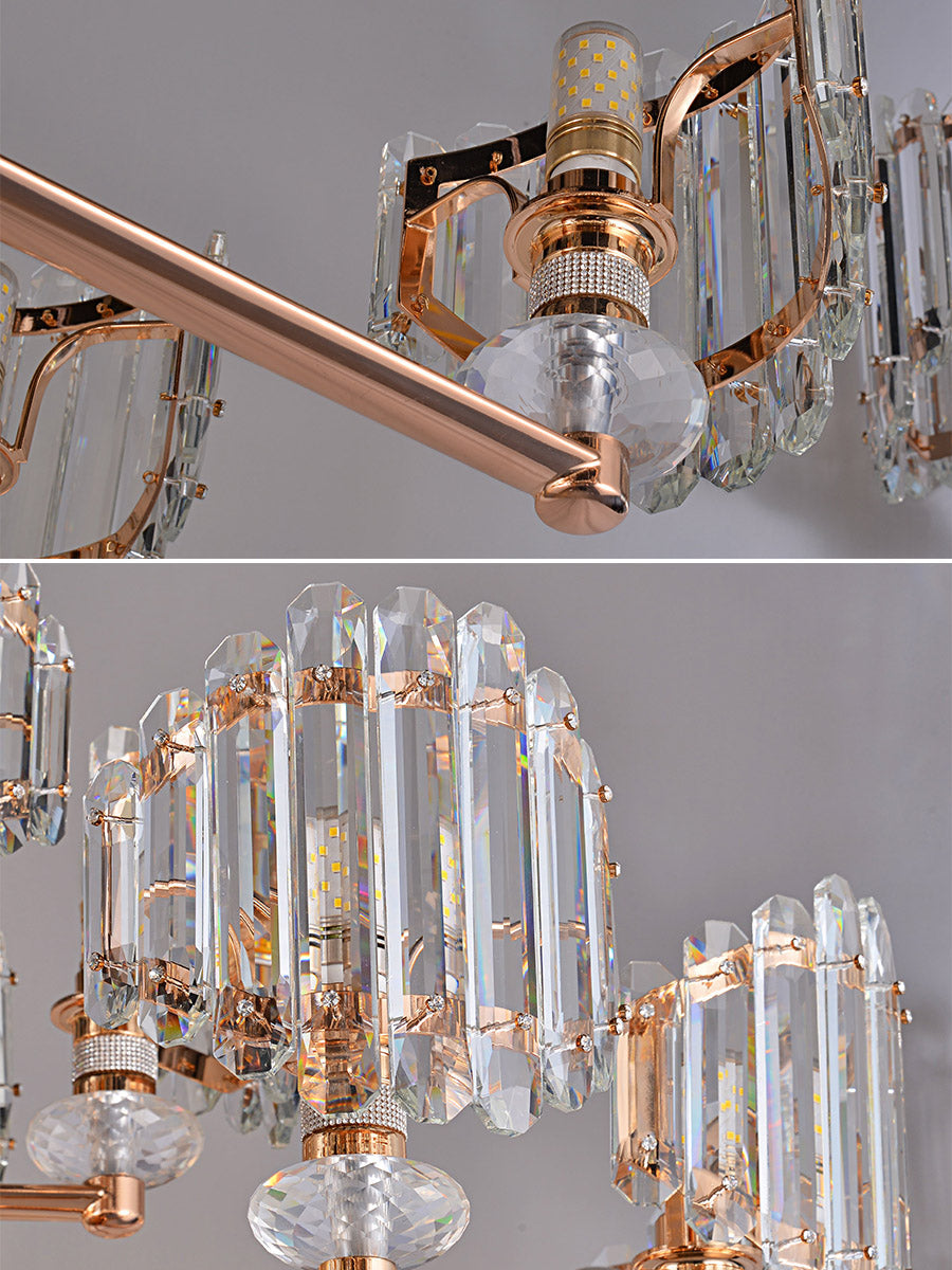 Luxury K9 Crystal Column Chandelier