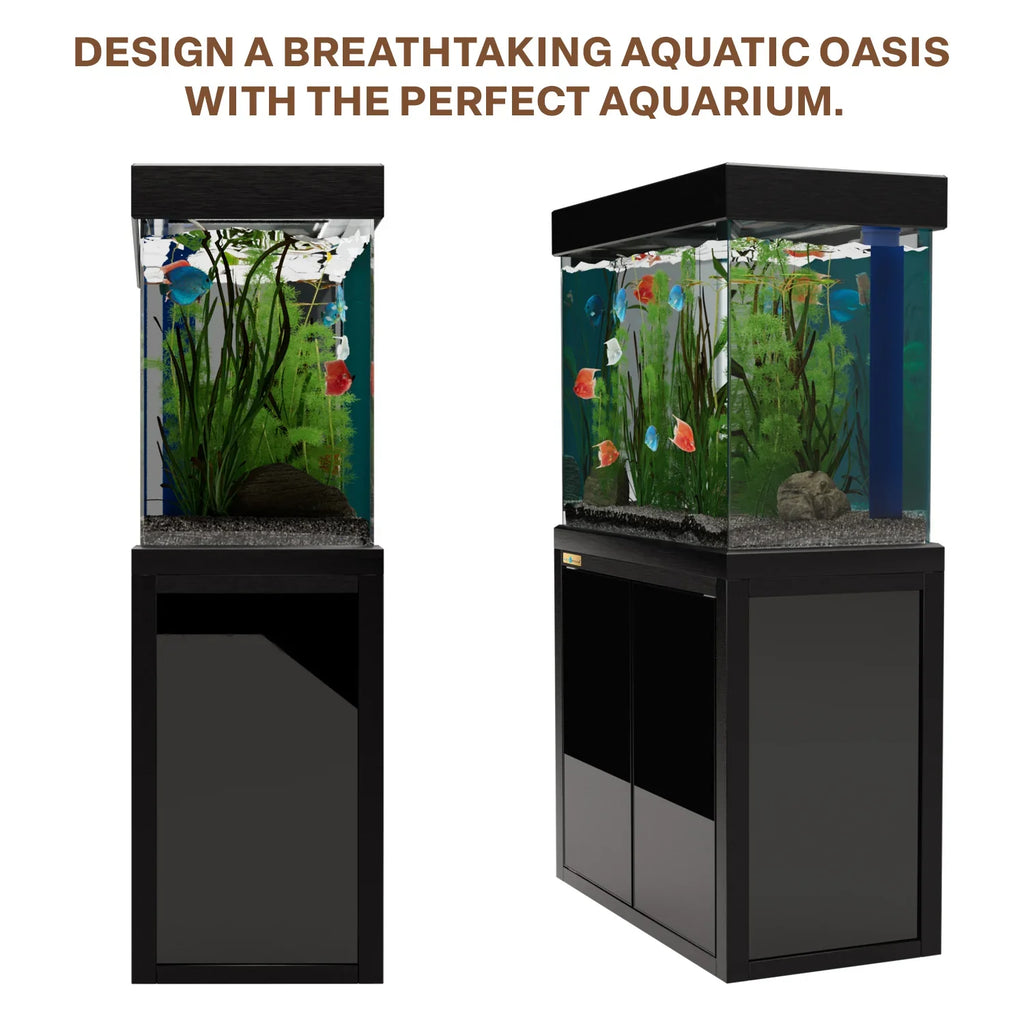 Aqua Dream Fish Tank 100 Gallon Tempered Glass Aquarium Black