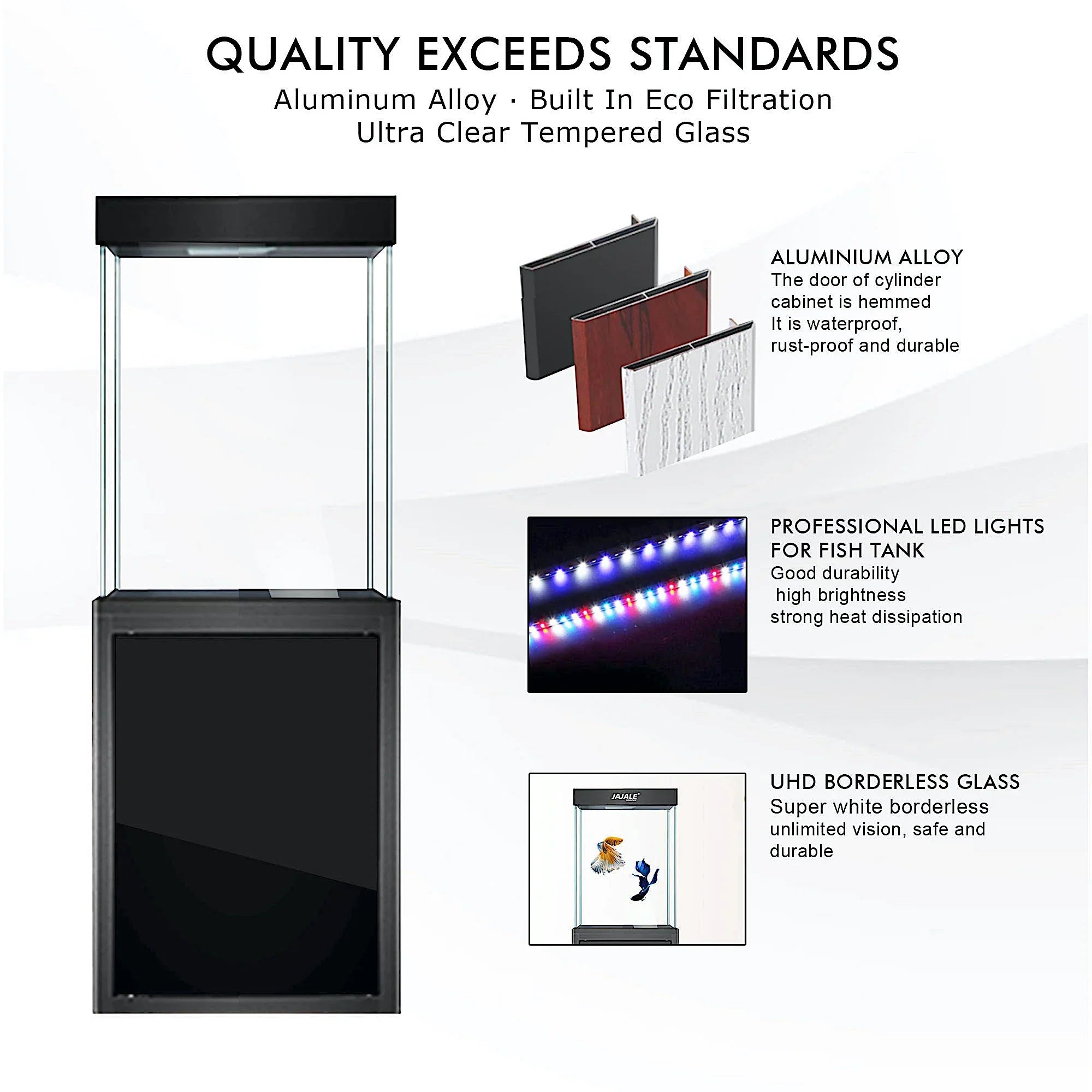 Aqua Dream 40 Gallon Tempered Glass Aquarium Black