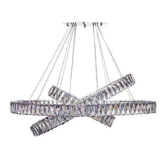 Finesse Decor Crystal Elegance LED Chandelier // 3 Ovals