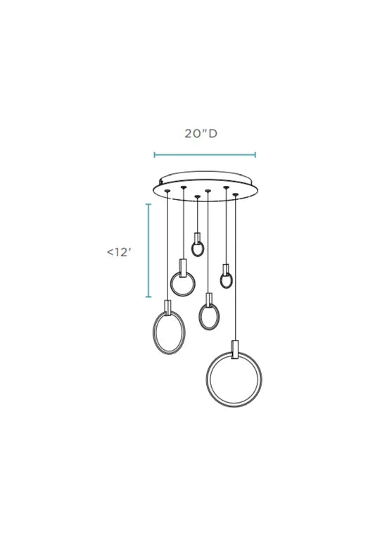 Finesse Decor Hong Kong LED Circular Chandelier // Chrome