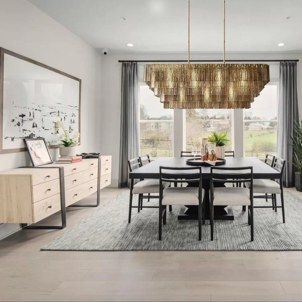 Lirene Smoke Glass Linear Chandelier