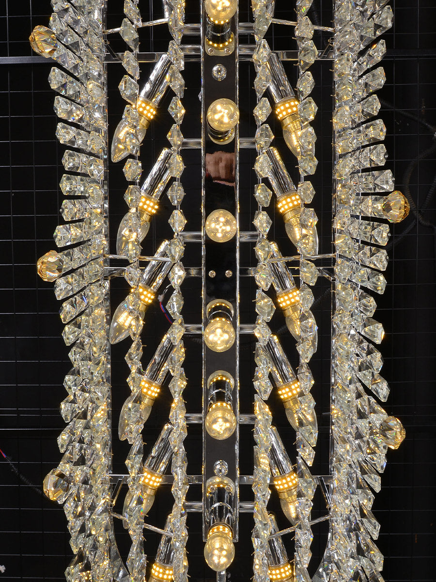 Oval K9 Crystal Pendant Light