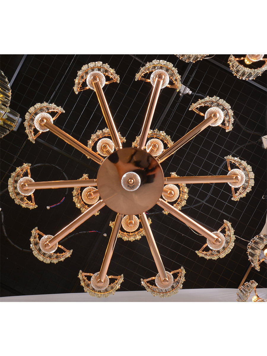 Luxury K9 Crystal Column Chandelier