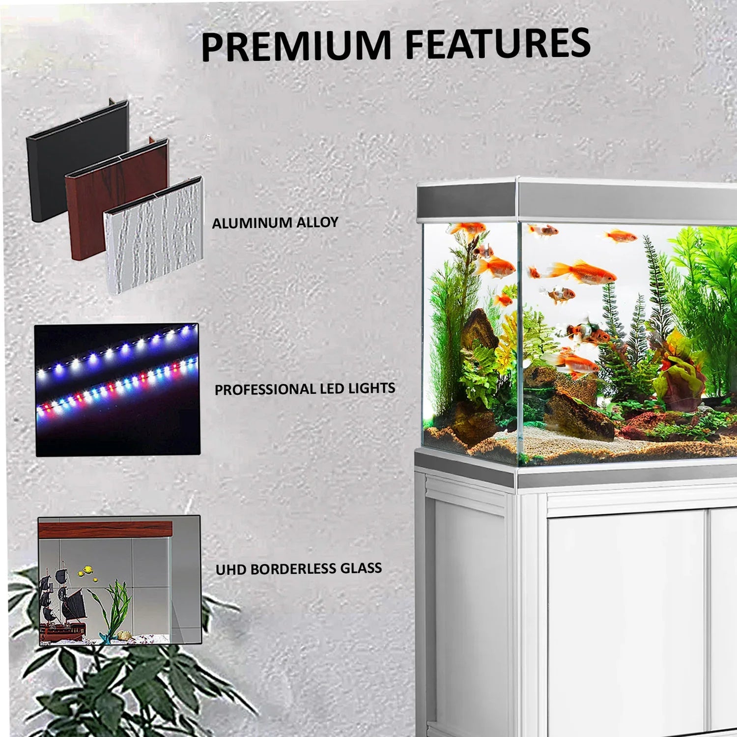 Aqua Dream 200 Gallon Tempered Glass Aquarium with Filtration System