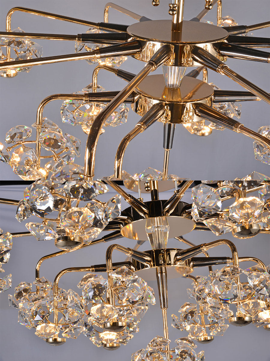 Luxury Crystal Flower Ball Chandelier