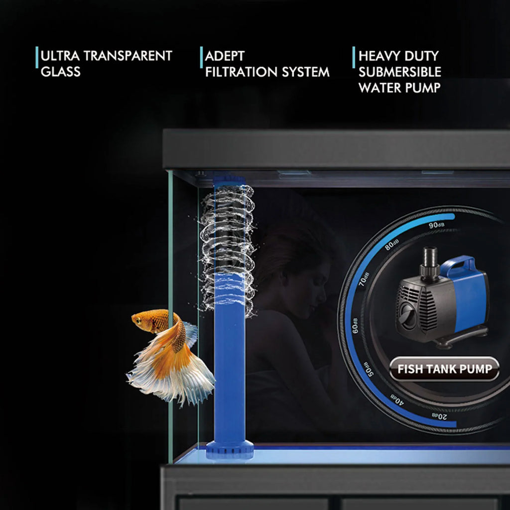 Aqua Dream 200 Gallon Tempered Glass Aquarium with Filtration System