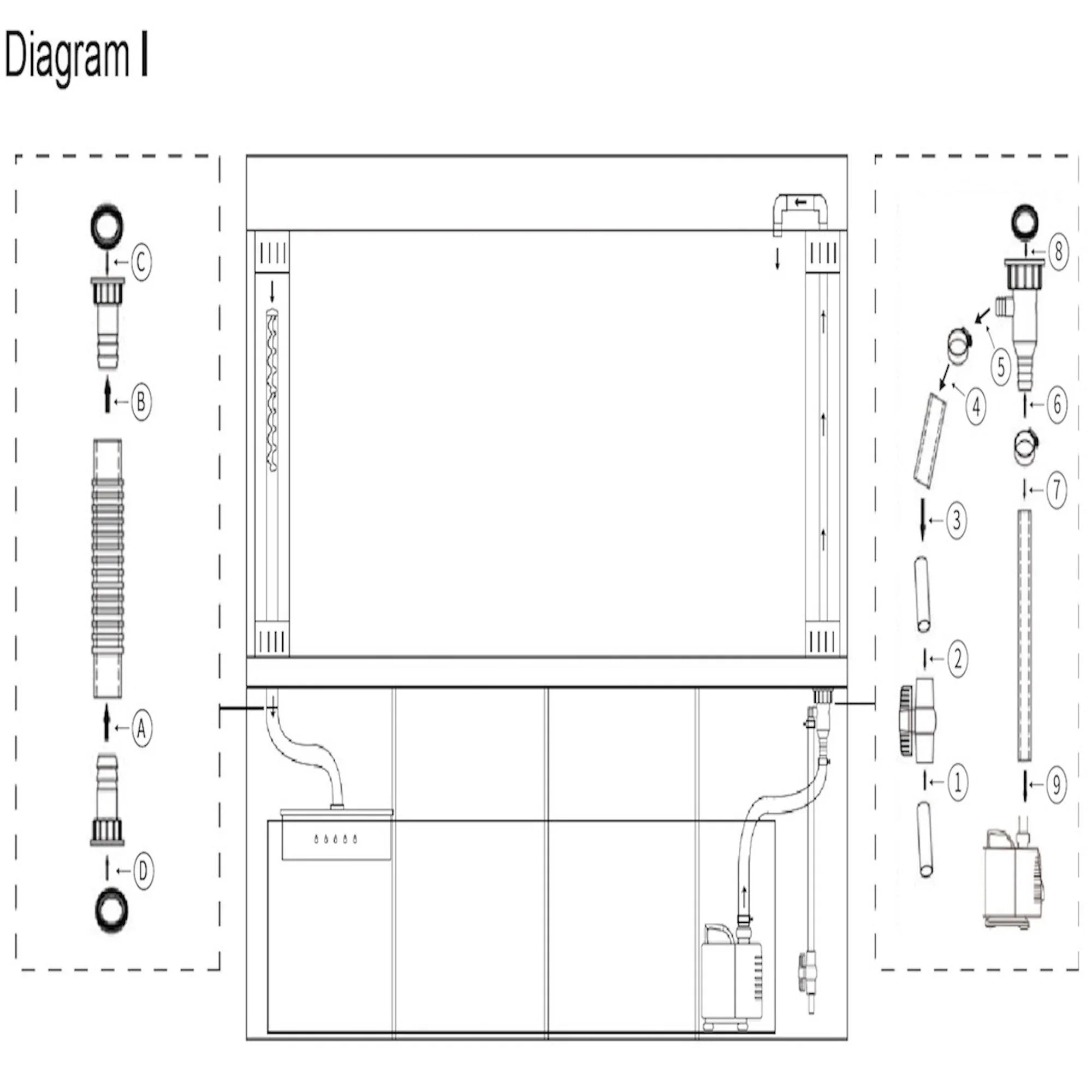 Aqua Dream 200 Gallon Tempered Glass Aquarium Redwood