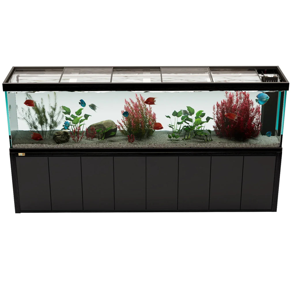 Aqua Dream Fish Tank 600 Gallon Aquarium Tempered Glass Black