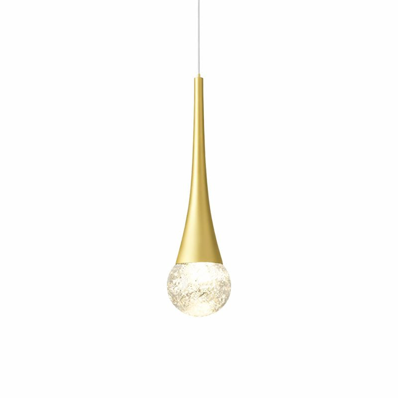 Crystal Ball Teardrop LED Single-Head Pendant Light
