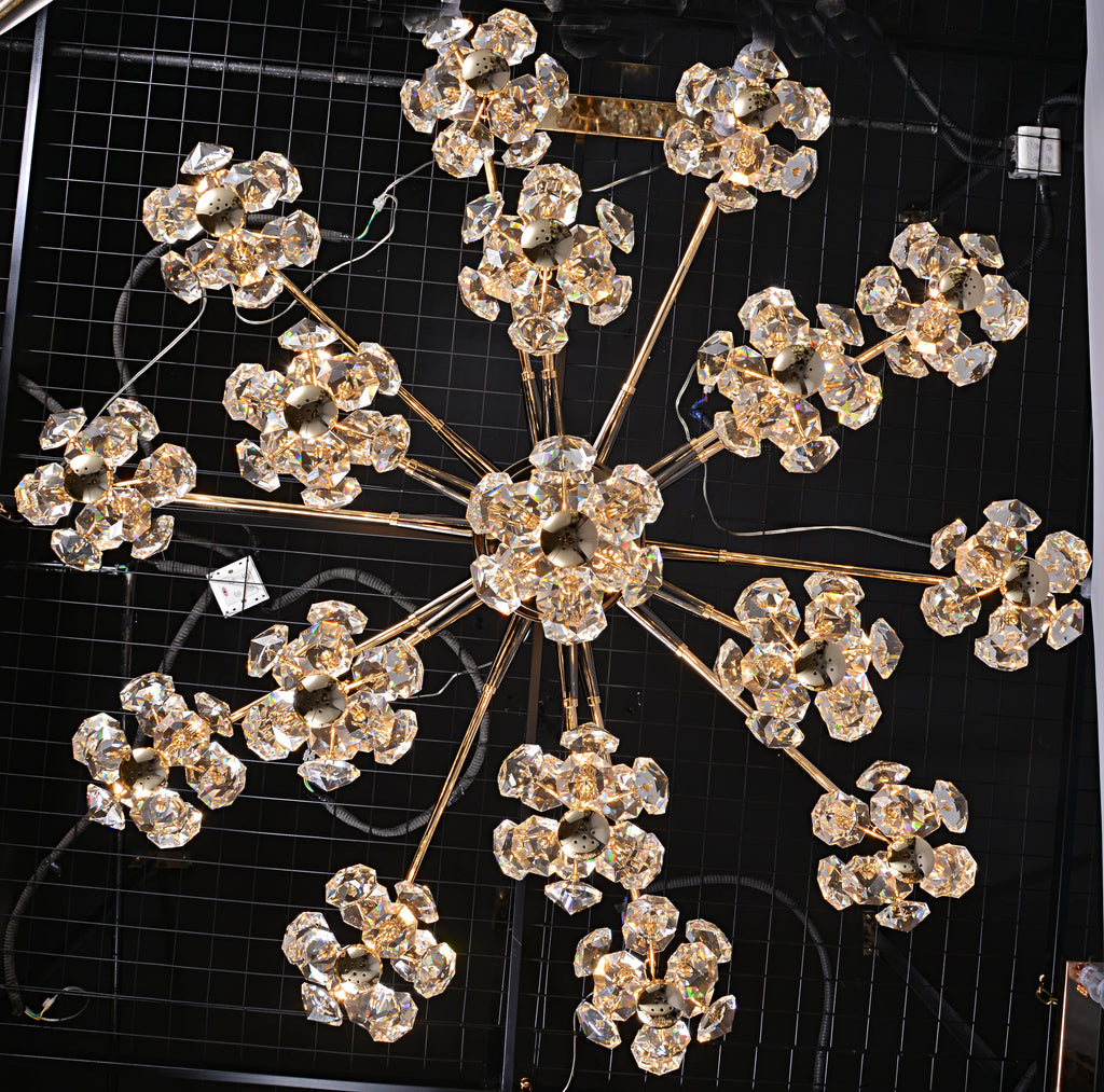 Luxury Crystal Flower Ball Chandelier