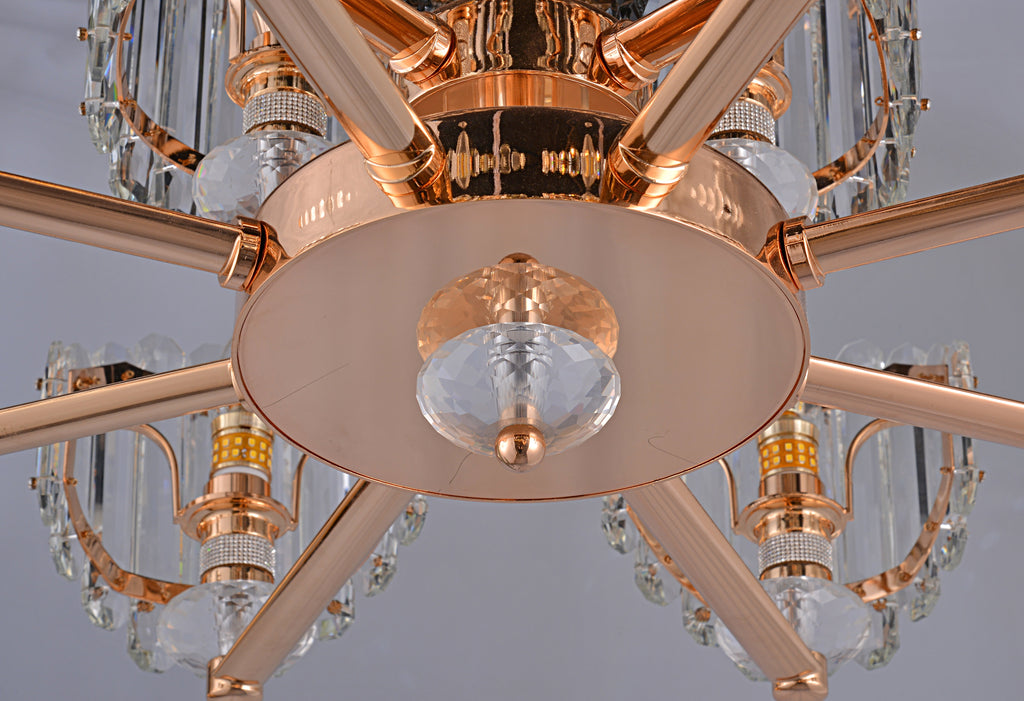 Luxury K9 Crystal Column Chandelier