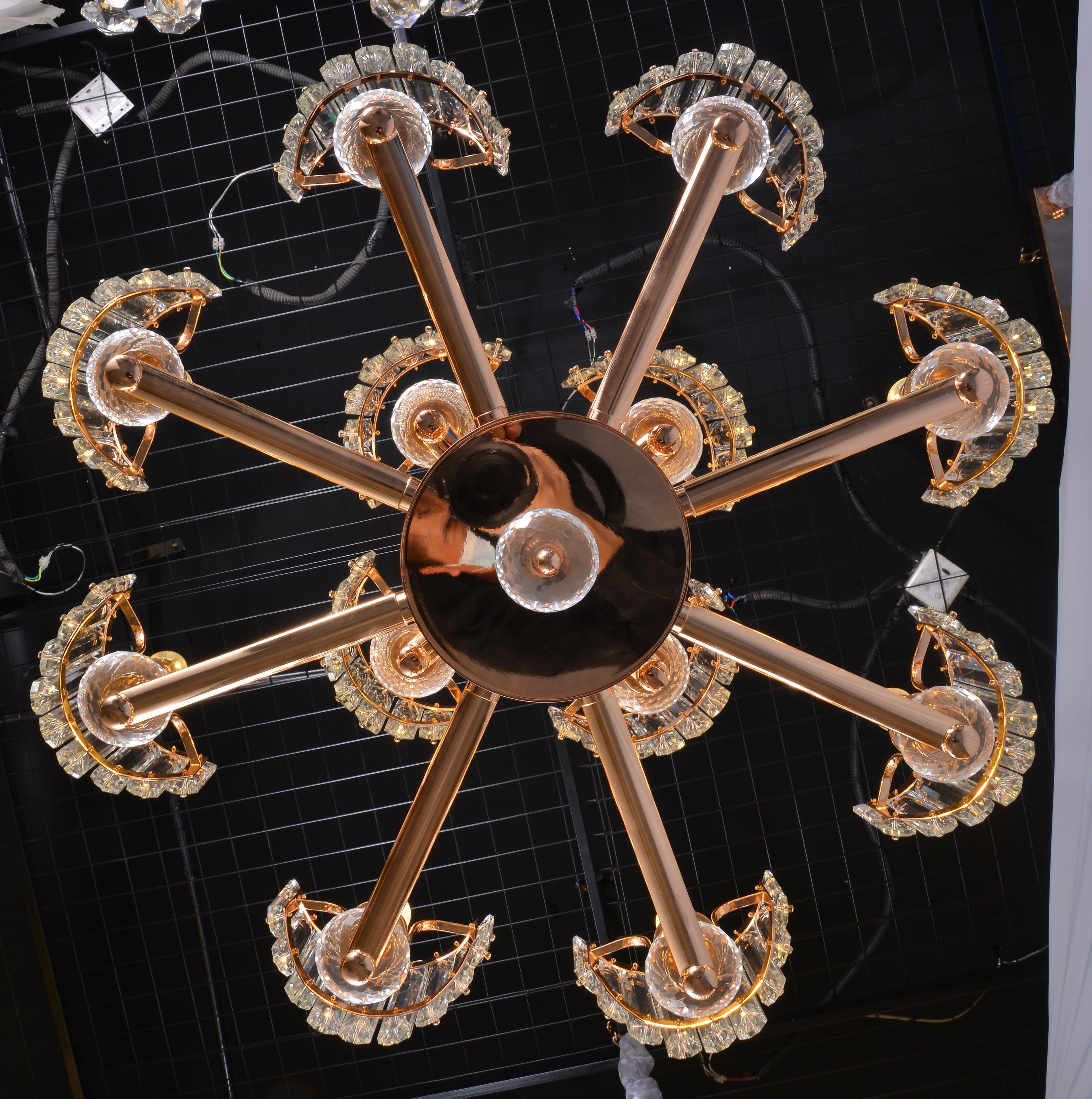 Luxury K9 Crystal Column Chandelier