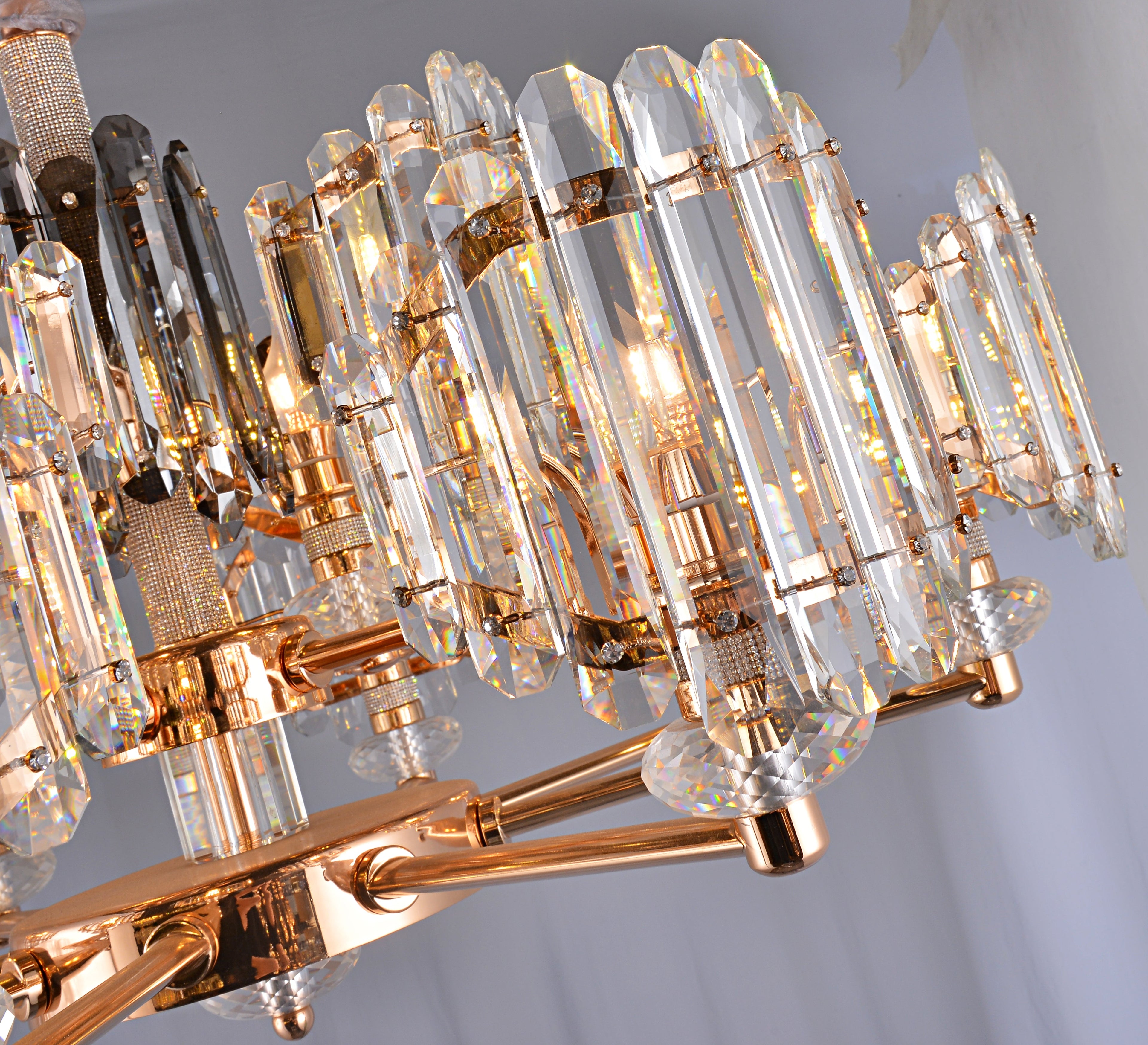 Luxury K9 Crystal Column Chandelier