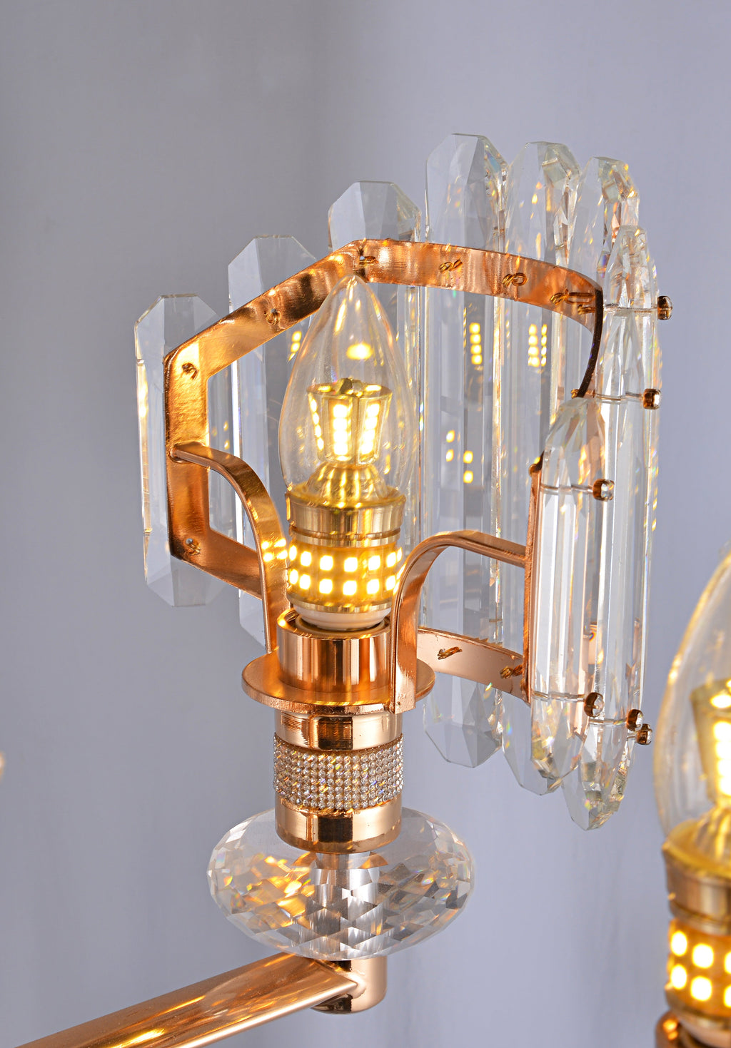 Luxury K9 Crystal Column Chandelier