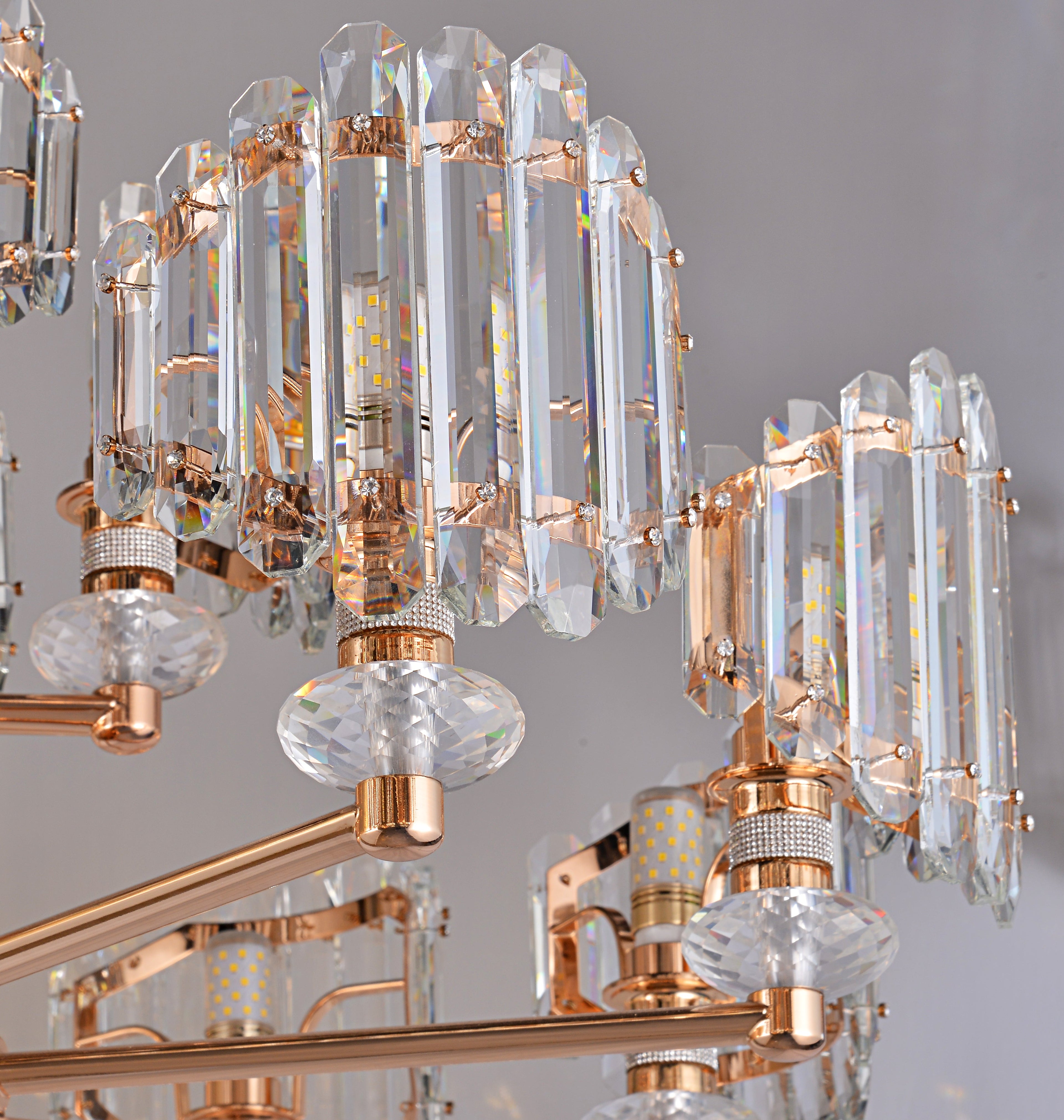 Luxury K9 Crystal Column Chandelier