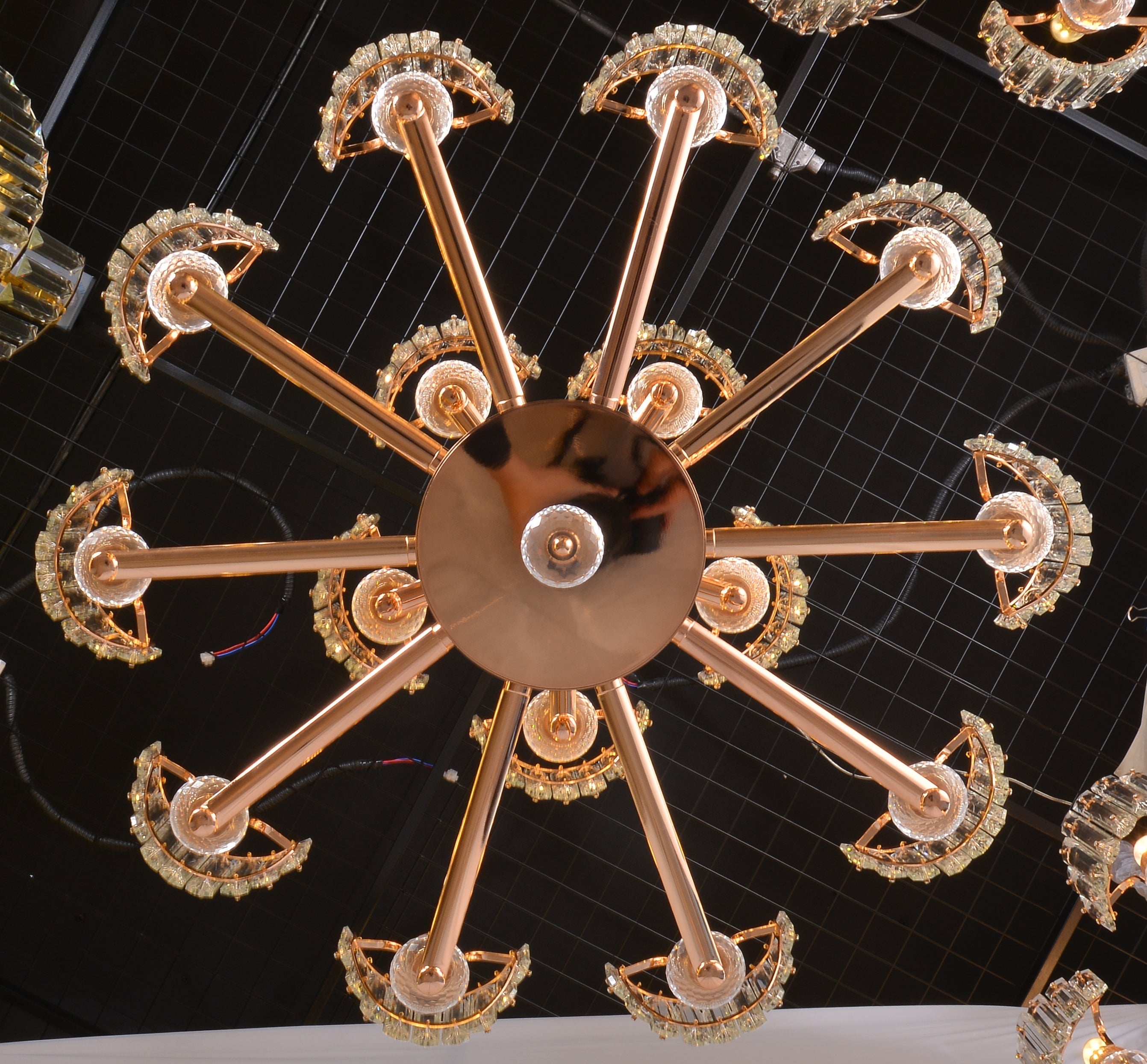 Luxury K9 Crystal Column Chandelier