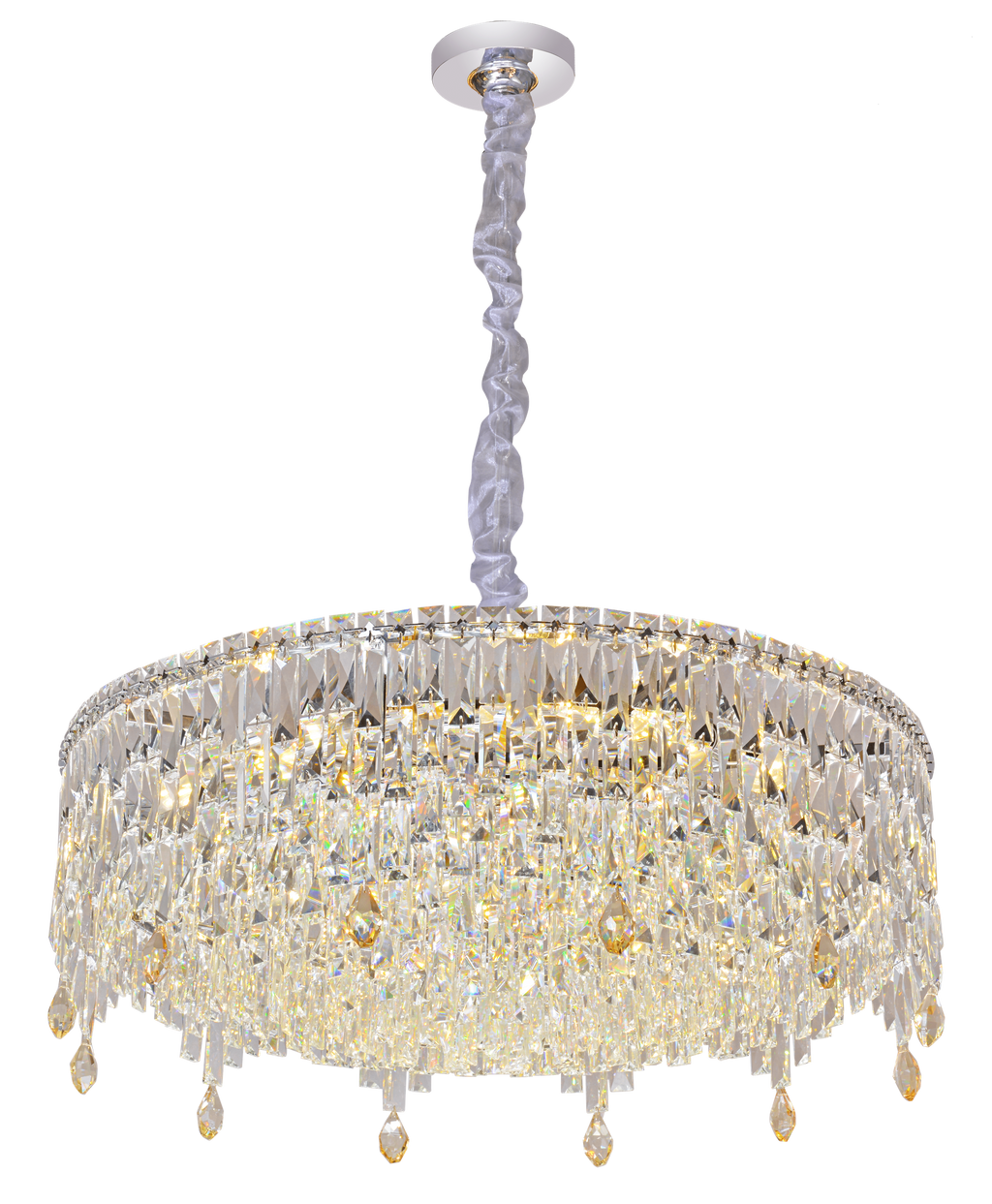 Round K9 Crystal Chandelier