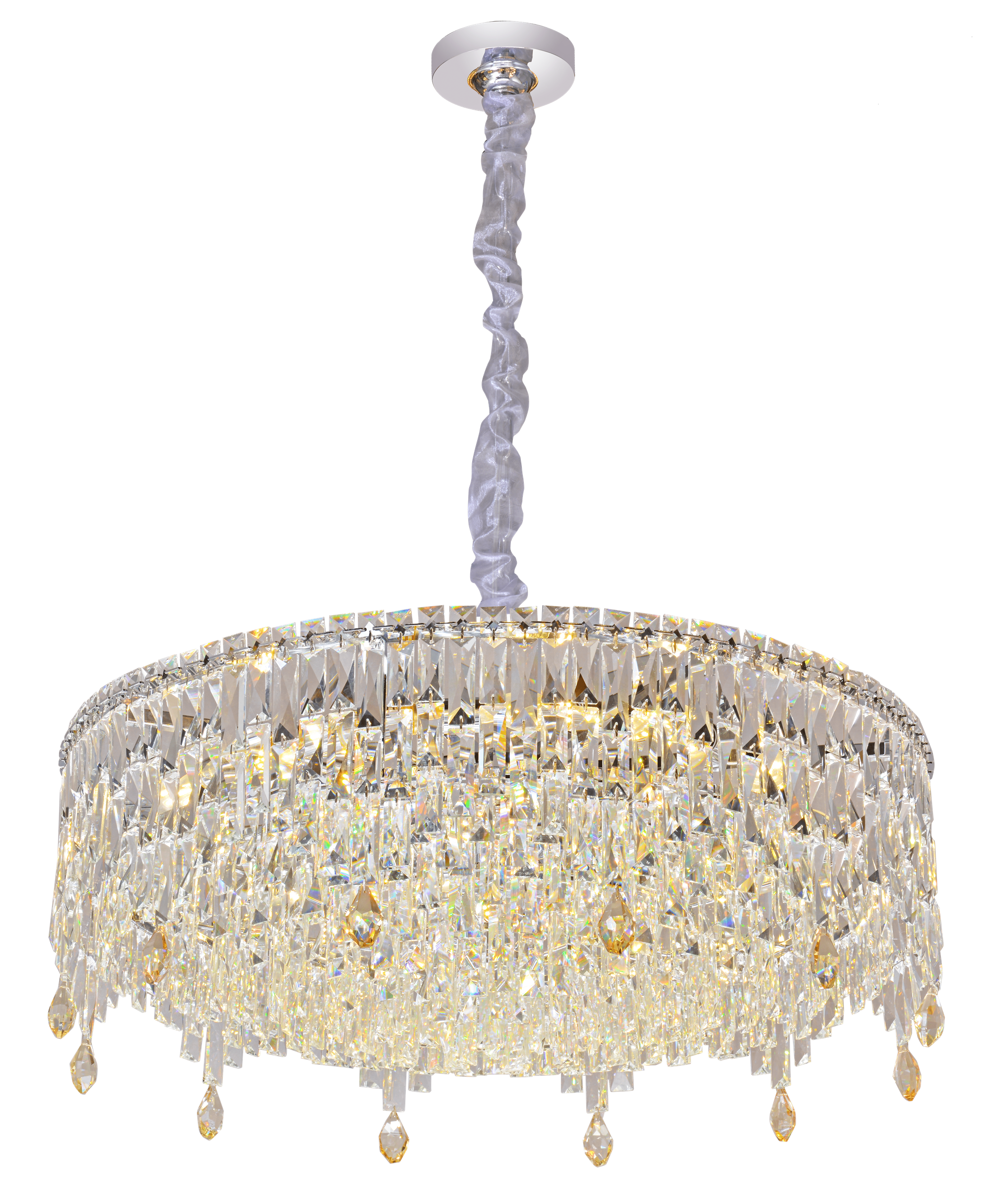 Round K9 Crystal Chandelier
