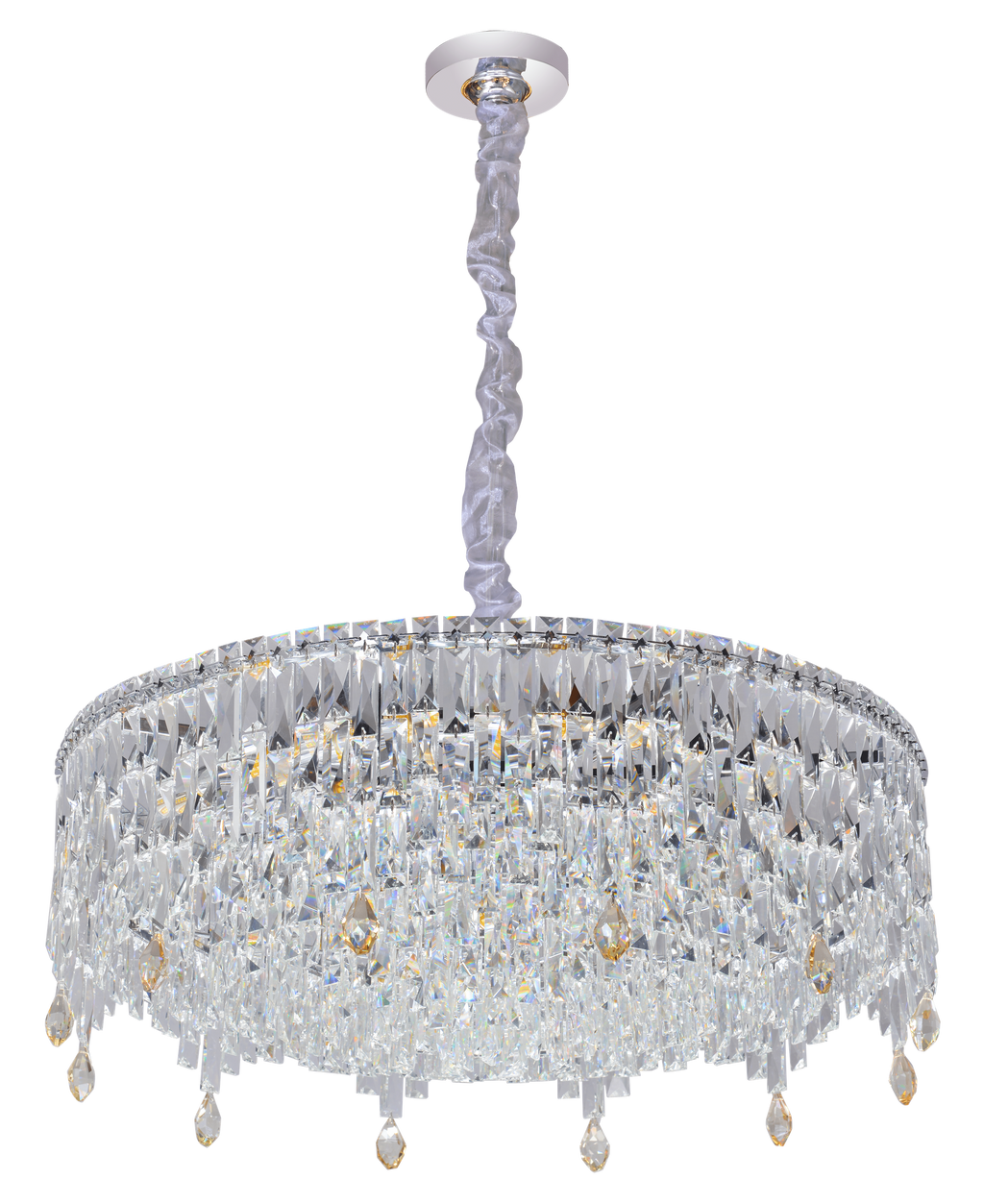 Round K9 Crystal Chandelier