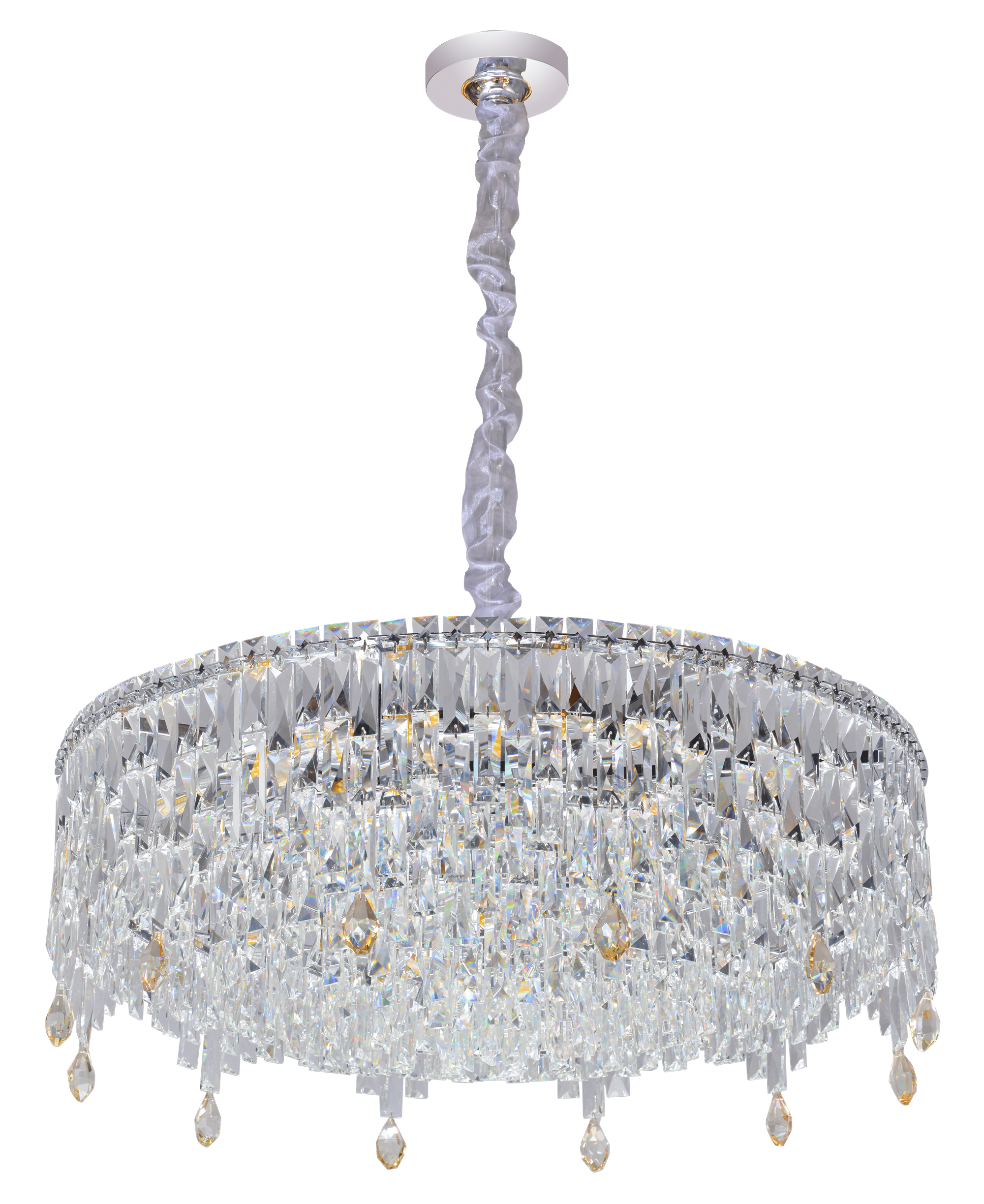 Round K9 Crystal Chandelier