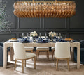 Dhiara Smoke Glass Rectangular Chandelier