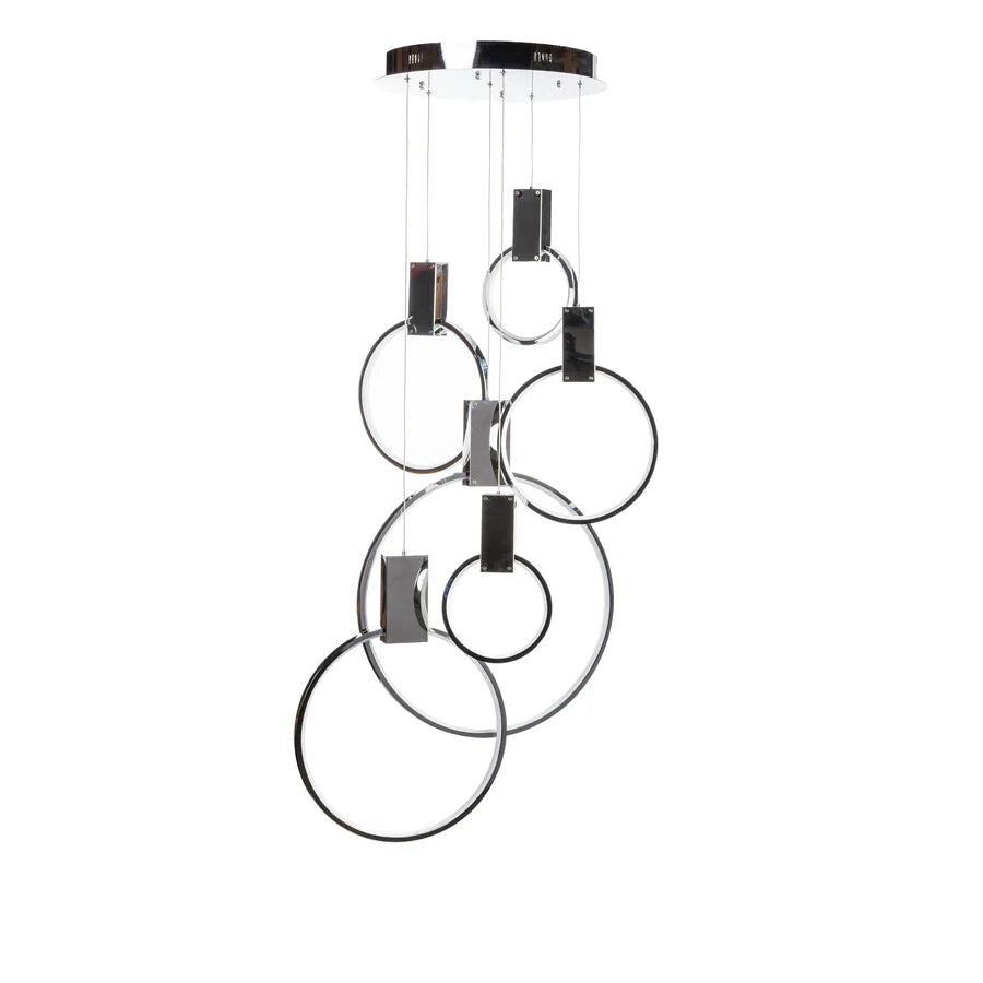 Finesse Decor Hong Kong LED Circular Chandelier // Chrome