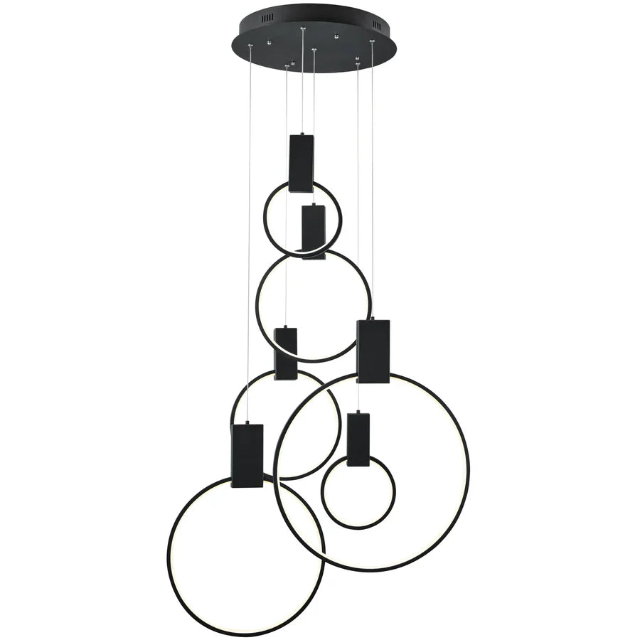 Finesse Decor Hong Kong LED Circular Chandelier // Chrome