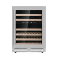 KingsBottle 24-Inch Under-Counter Dual Zone Wine Cooler with Low-E Glass Door