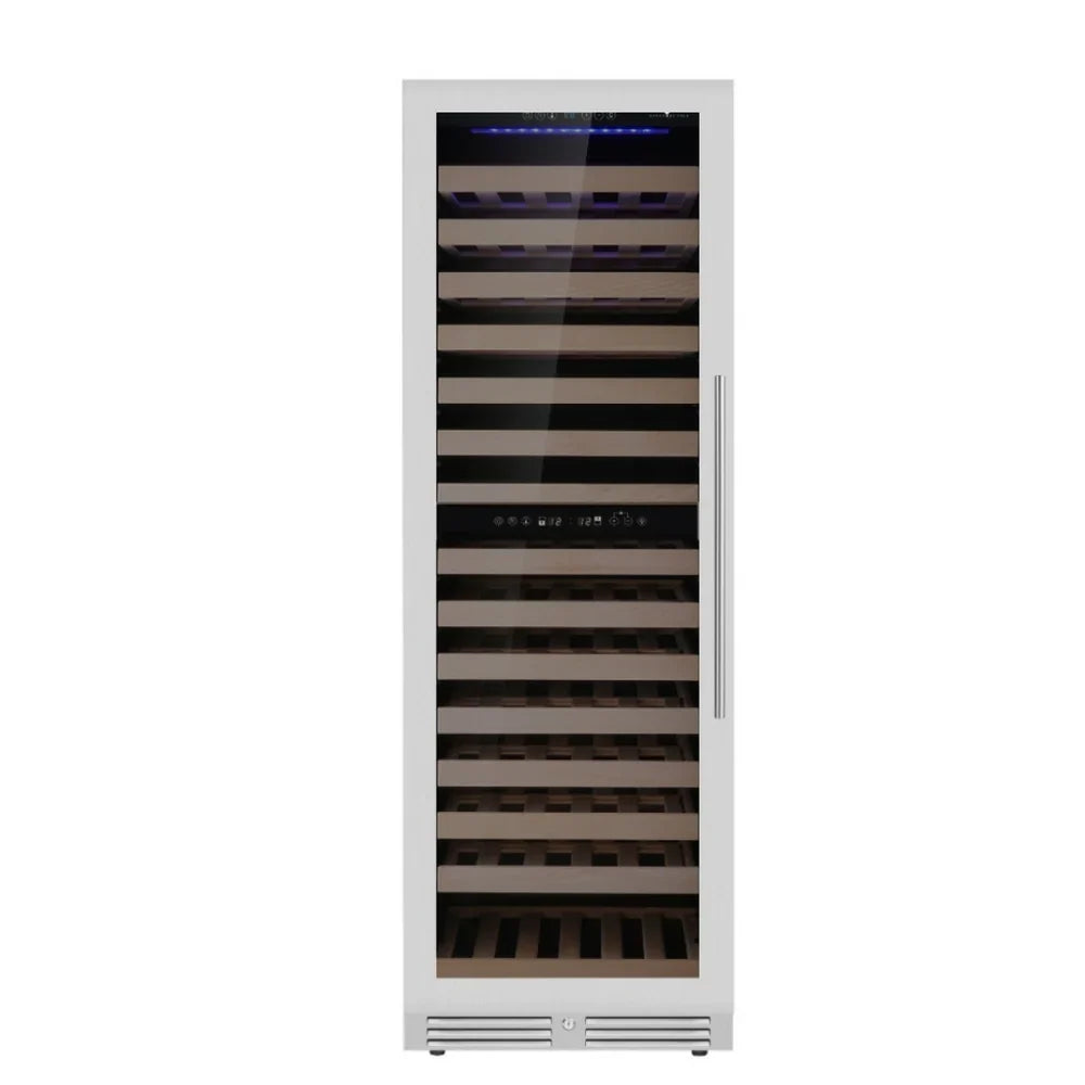 KingsBottle Tall Dual Zone Upright Wine Cooler | Low-E Glass & Silent Cooling
