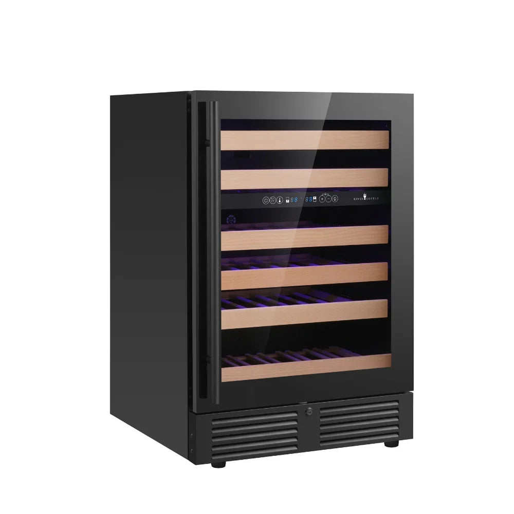 KingsBottle 24-Inch Under-Counter Dual Zone Wine Cooler with Low-E Glass Door