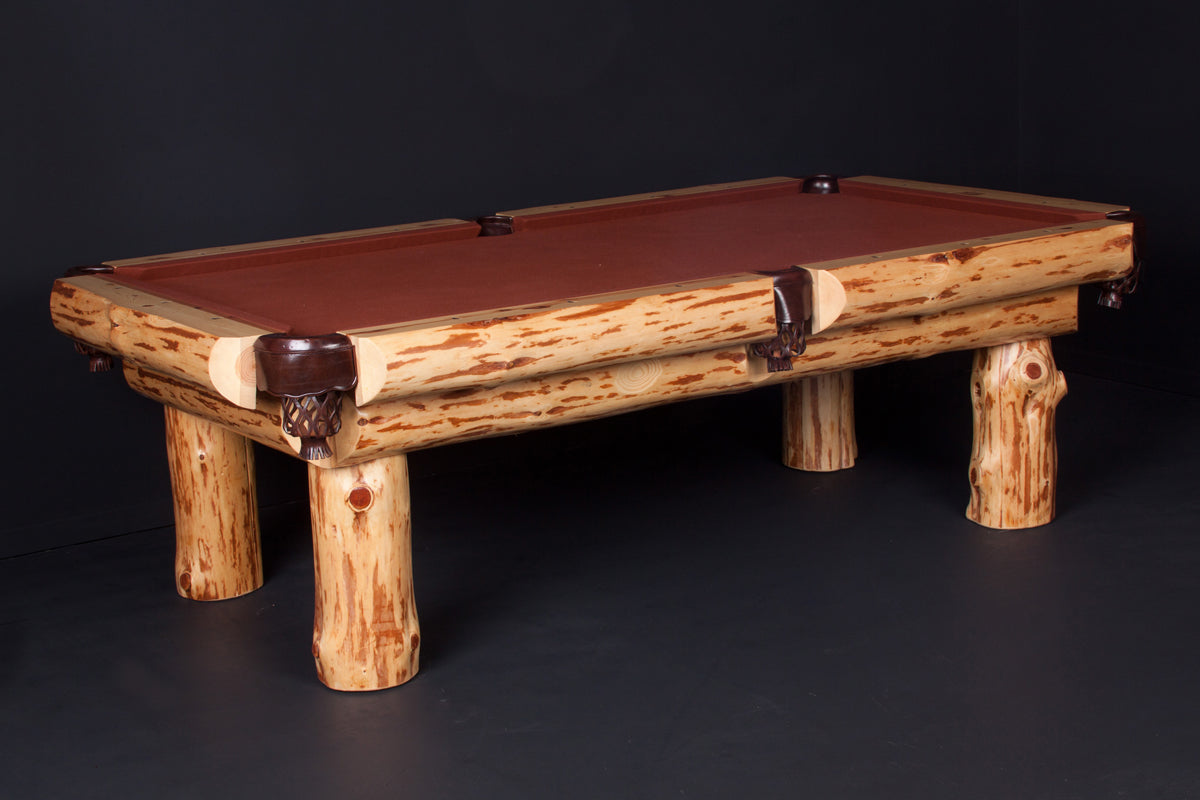 Klondike Log Pool Table Viking Log Furniture