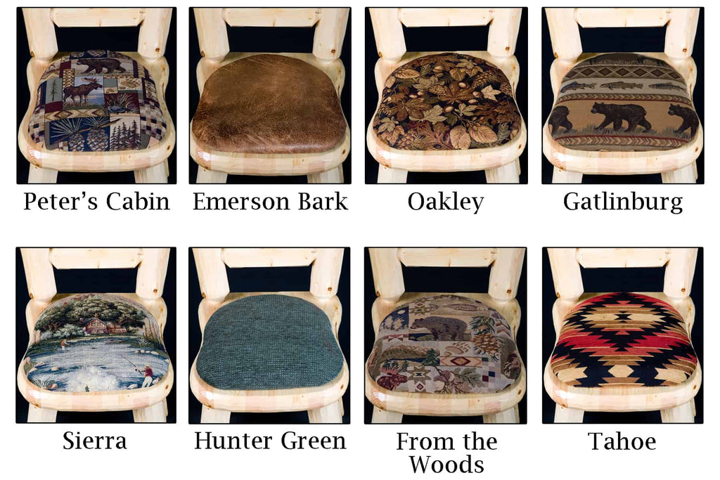 Northwoods Upholstered Bar Stool Viking Log Furniture